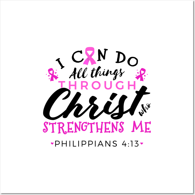 Christian Breast Cancer Awareness Month Wall Art by ScottsRed